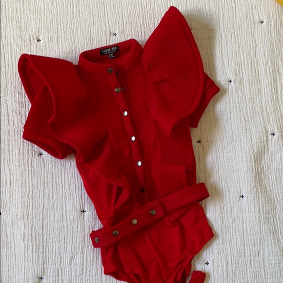 Fashionova Ruffle Mesh Bodysuit - Picture 4 of 4